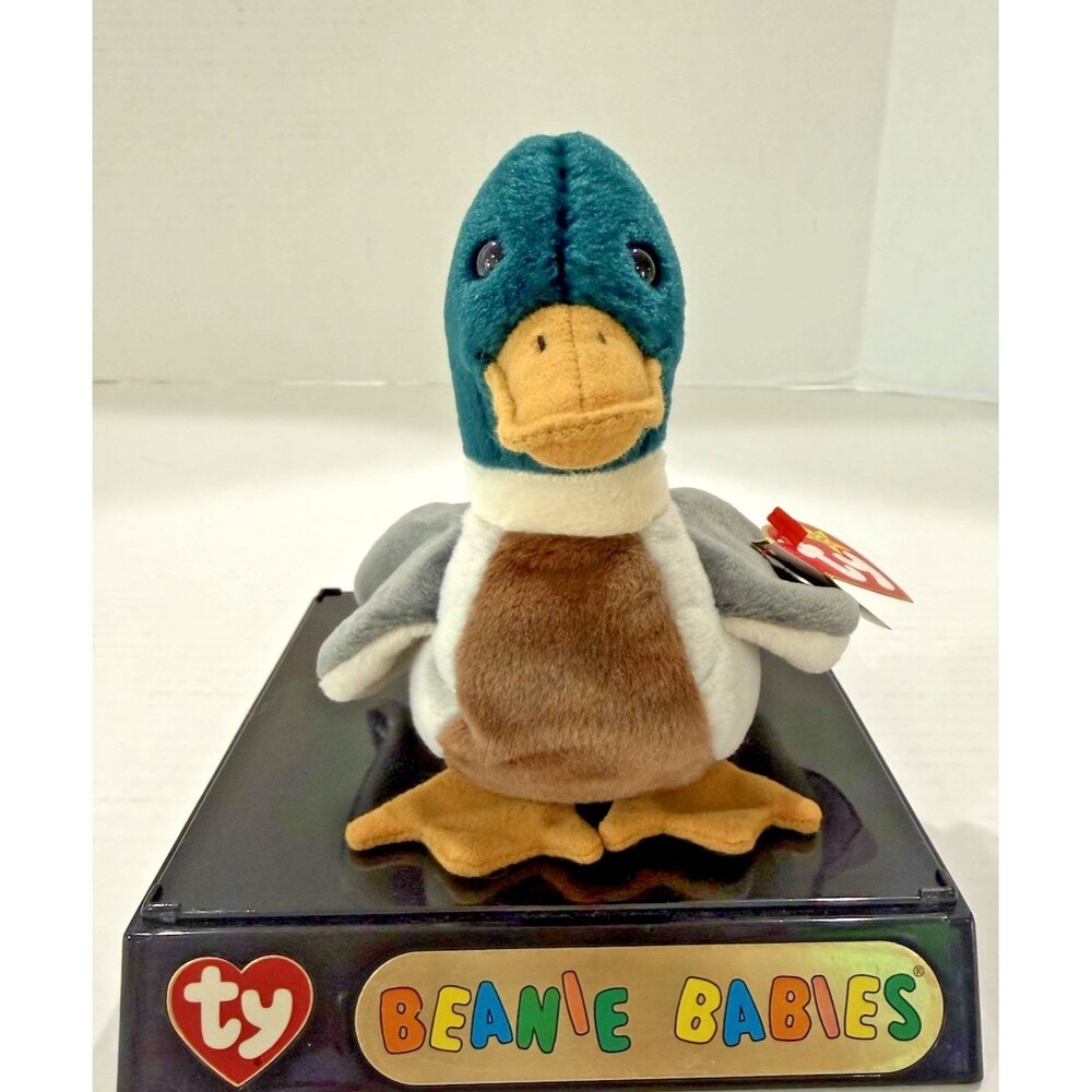 Ty Beanie Baby Jake Mallard Drake Duck Plush Errors Hang & Tush Tags Vtg Rare